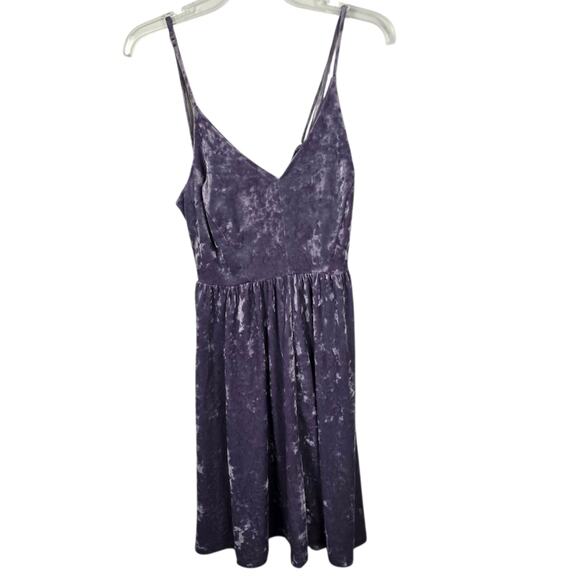 Y2K Babydoll  Crushed Velvet Midi Dress Spaghetti Strap Fairycore Coquette XL - Picture 1 of 12